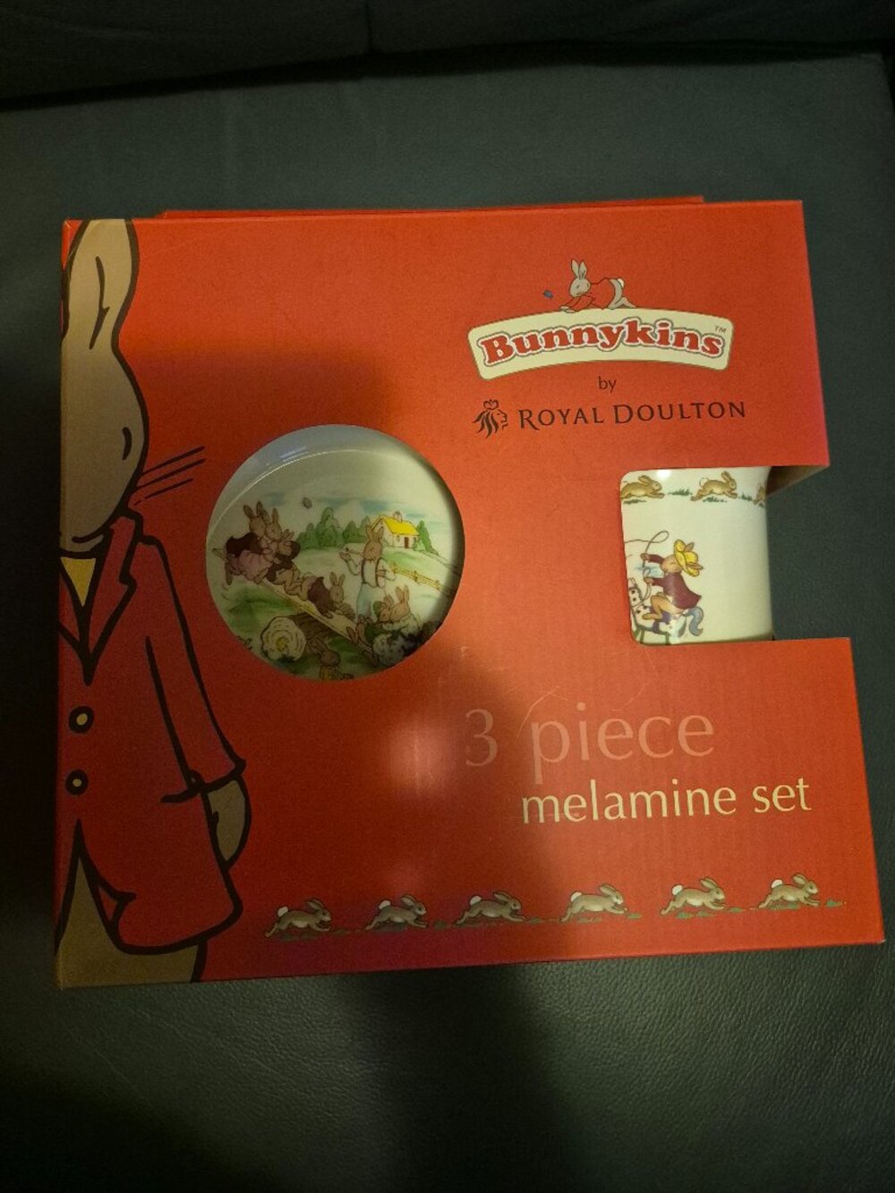 Vintage BNIB Bunnykins by Royal Doulton 3 pc Melamine Set